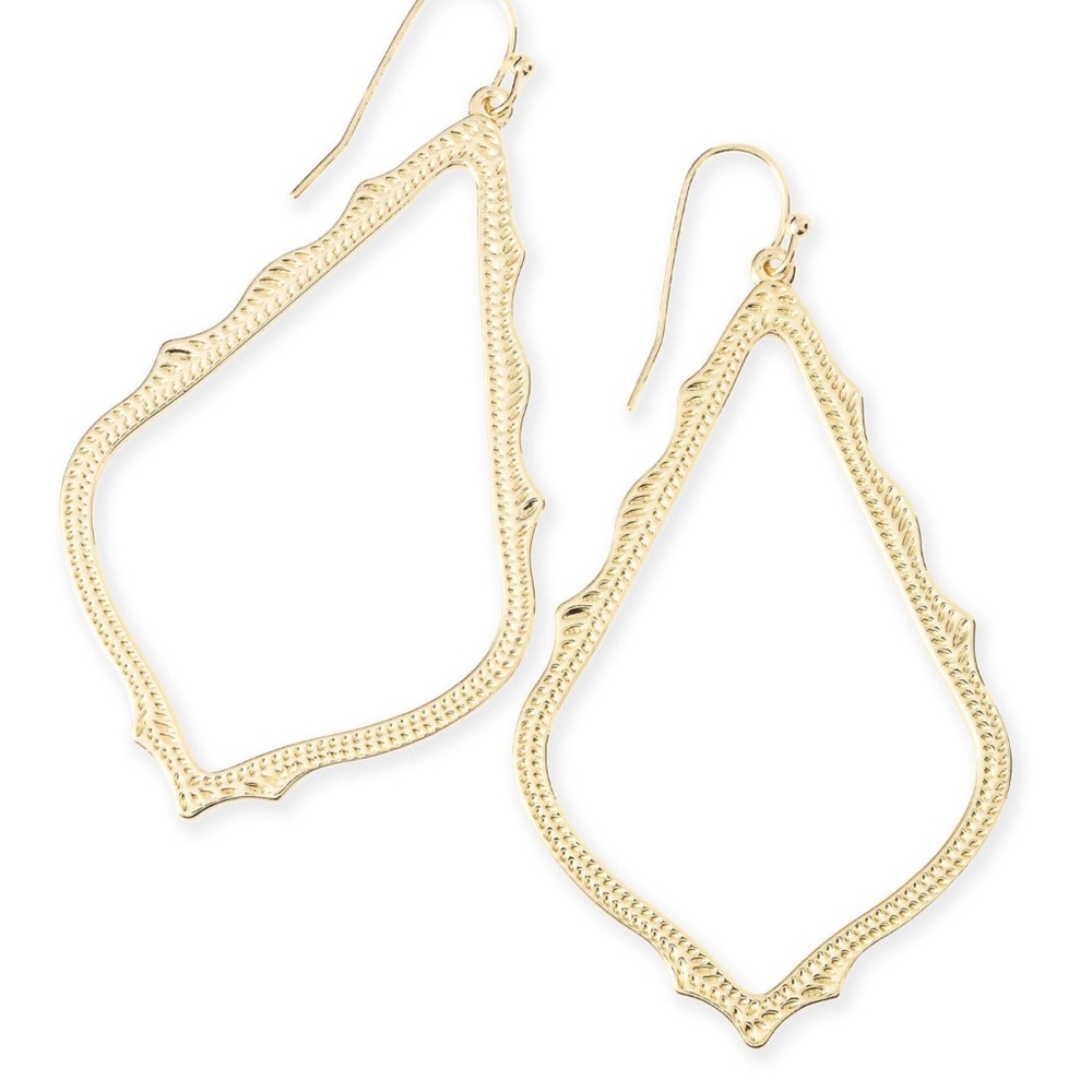 NWOT Kendra Scott Gold Statement Earrings